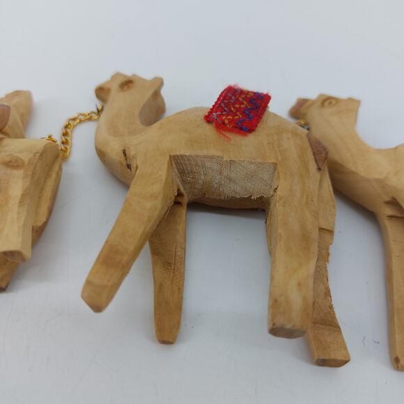 Nativity Donkey Camels Olive Wood Holy Land Figures Carved - Picture 15 of 16